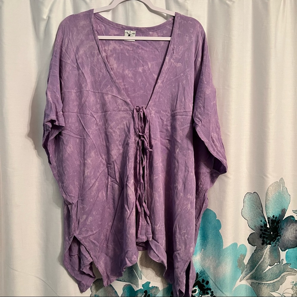 Tie front cardigan/beach coverup